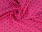 Preview: Reststück Baumwolljersey Sterne Pink/Grau 80 x 150 cm